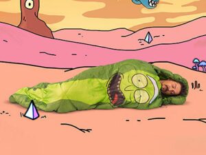 Pickle Rick Sleeping Bag | Million Dollar Gift Ideas