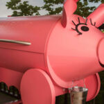 Pig Shaped Wood Fired Grill 1