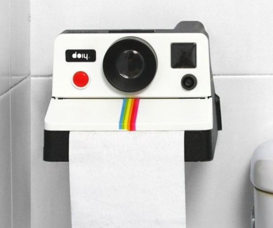 Polaroid Camera Toilet Paper Holder