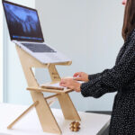 Portable Wooden Standing Laptop Desk 1