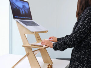 Portable Wooden Standing Laptop Desk 1