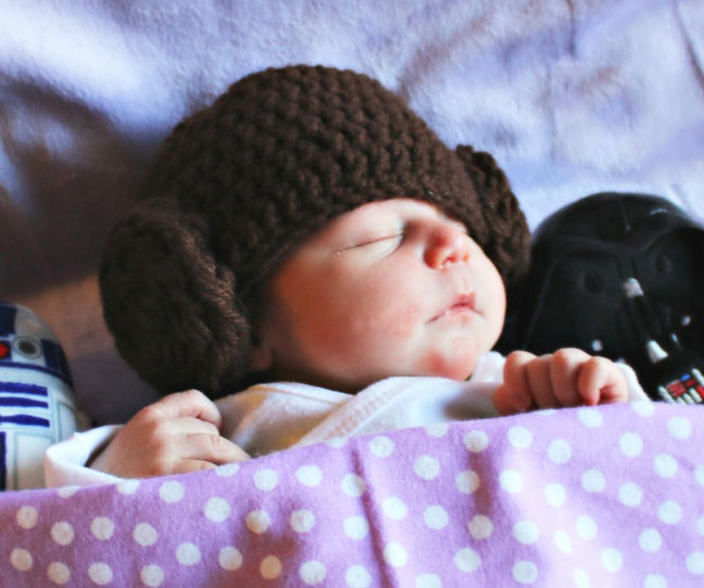 Princess Leia Baby Hat