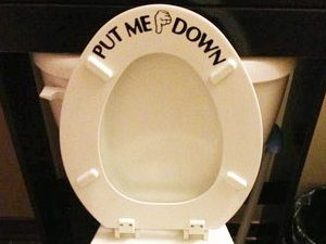 Put Me Down Toilet Decal | Million Dollar Gift Ideas