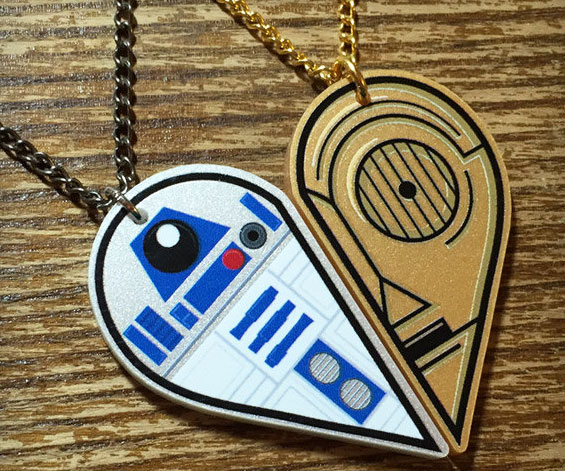 R2-D2 C-3PO BFF Necklace