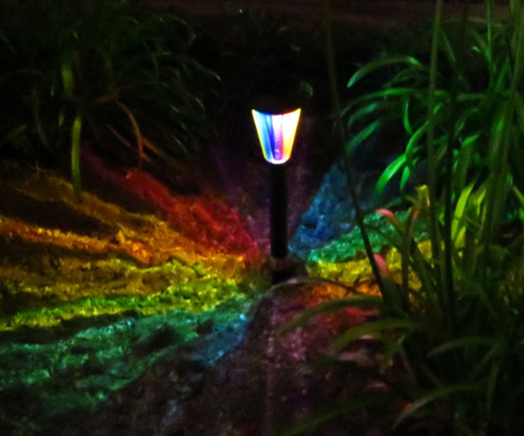 Rainbow Kaleidoscope Solar Path Light 1