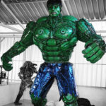 Recycled Metal Hulk Statue 1