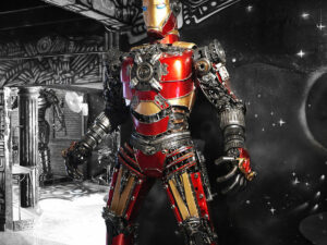 Recycled Metal Iron Man Sculpture 1