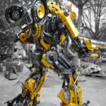 Recycled Metal Transformer Statue 2