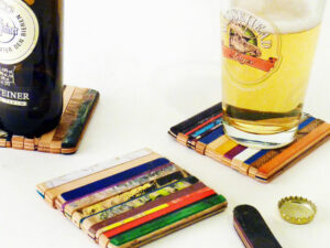 Recycled Skateboard Deck Coasters 1