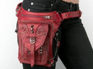 Red Leather Waist Holster & Hip Bag | Million Dollar Gift Ideas