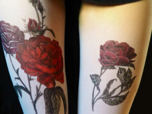 Red Rose Tattoo Pantyhose | Million Dollar Gift Ideas