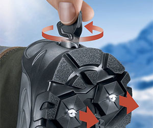 Retractable Spikes Snow Boots