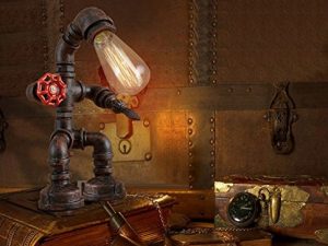 Rust Iron Robot Plumbing Pipe Desk Lamp | Million Dollar Gift Ideas