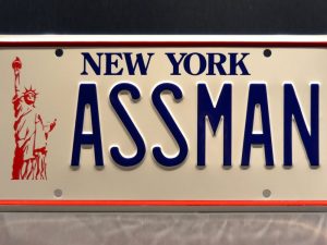 Seinfeld Kramer’s Ass Man License Plate | Million Dollar Gift Ideas