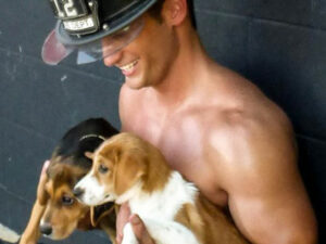 Sexy Firefighters With Puppies Calendar 1