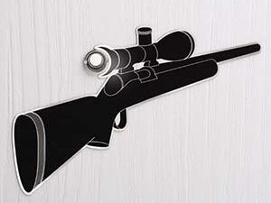 Sniper Rifle Peephole Decal | Million Dollar Gift Ideas