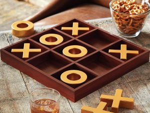 Solid Wood Tic-Tac-Toe Board Game | Million Dollar Gift Ideas