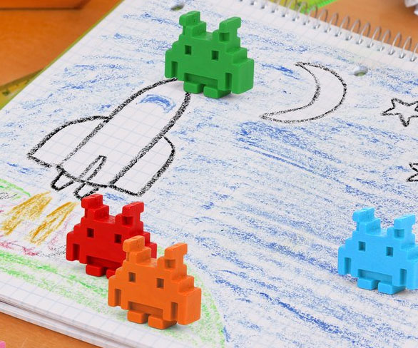 Space Invader Crayons