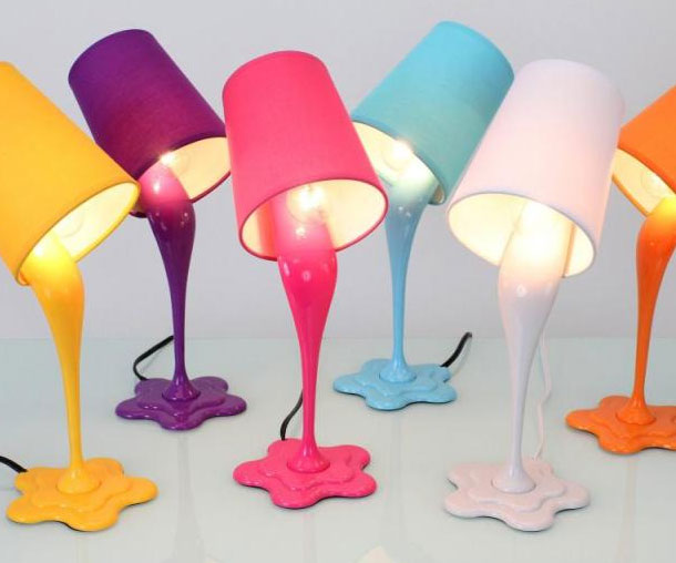 Spilled Paint Lamps