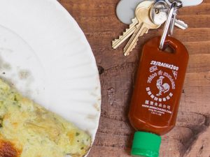 Sriracha To Go Bottle Keychain | Million Dollar Gift Ideas