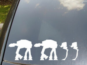 Star Wars AT-AT Family Car Stickers | Million Dollar Gift Ideas