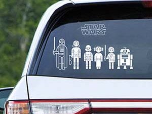 Star Wars Family Car Stickers | Million Dollar Gift Ideas