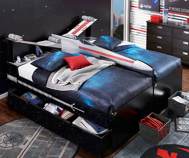 Star Wars X-Wing Bookcase Bed