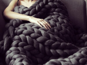 Super Chunky Hand Knit Blanket 1