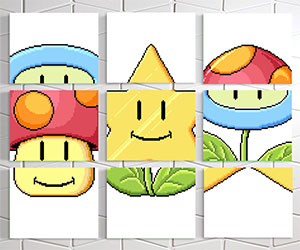 Super Mario Match Game Wall Prints