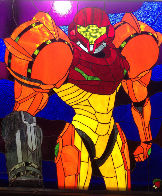 Super Metroid Stained Glass 1