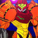 Super Metroid Stained Glass