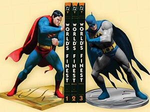 Superman and Batman Bookends | Million Dollar Gift Ideas