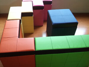 Tetris Shaped Storage Benches 1