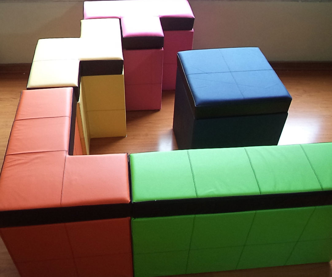 Tetris Shaped Storage Benches 1