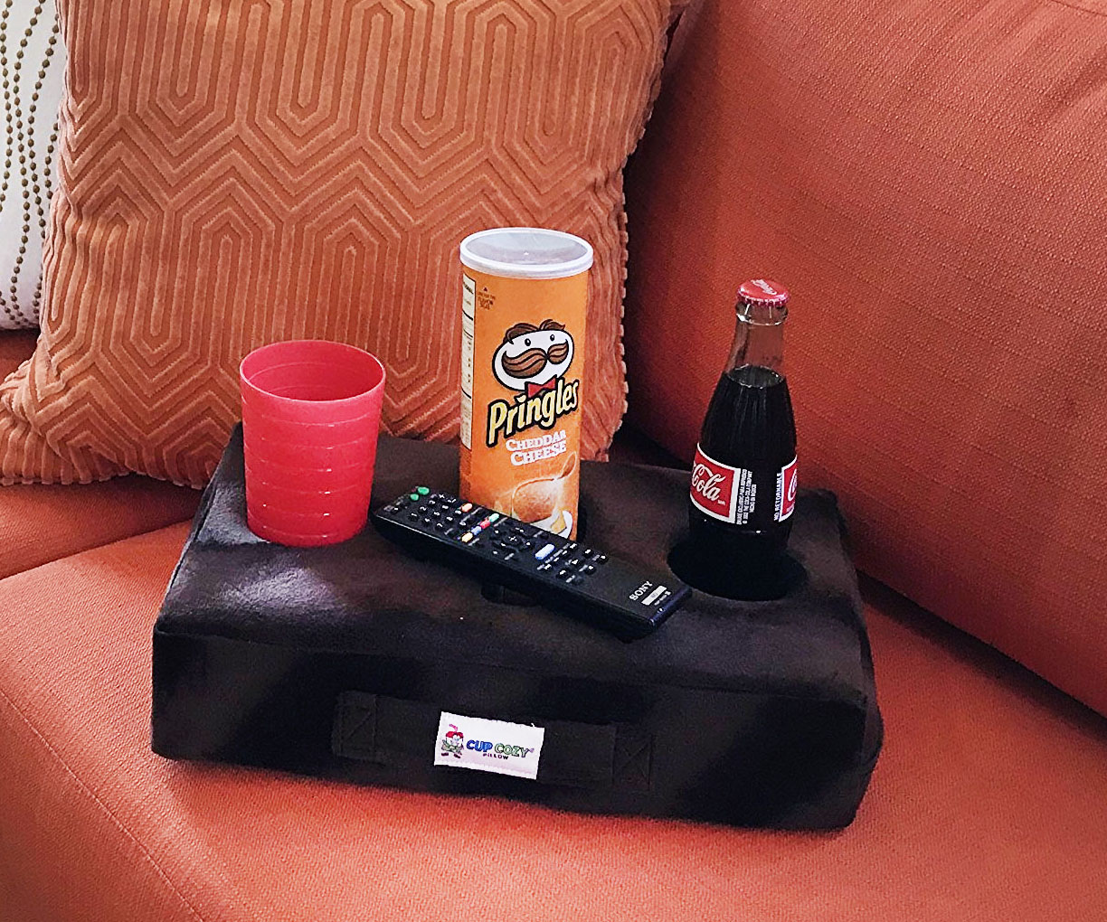 The Cup Holder Couch Pillow