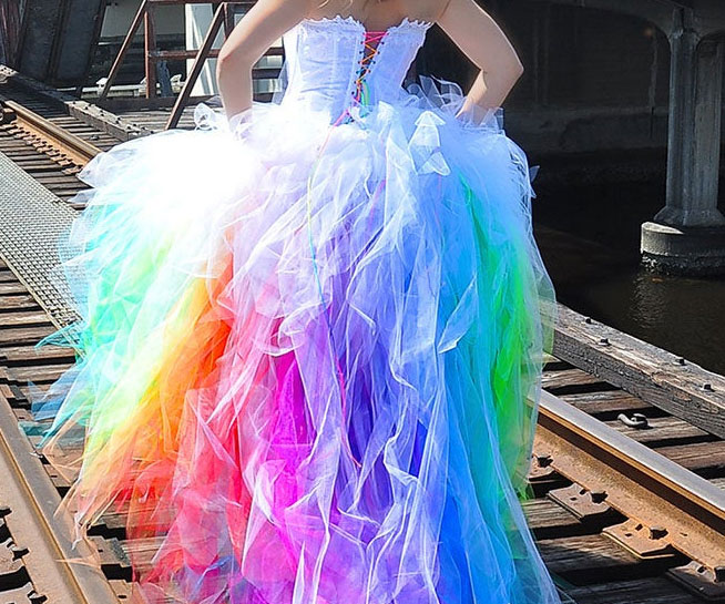 The Rainbow Wedding Dress