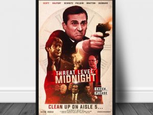 Threat Level Midnight Movie Poster | Million Dollar Gift Ideas
