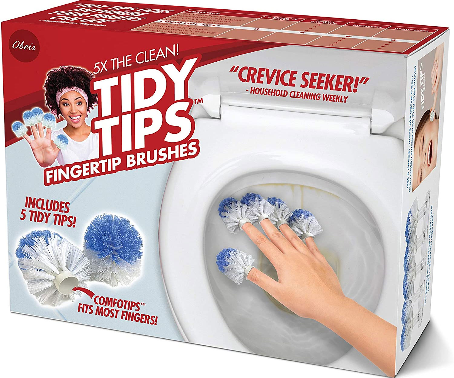 Tidy Tips Fingertip Toilet Brushes