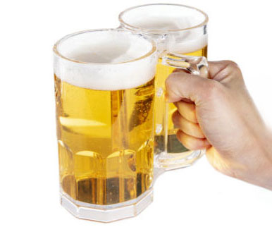 Two-Fisted Double Beer Mug
