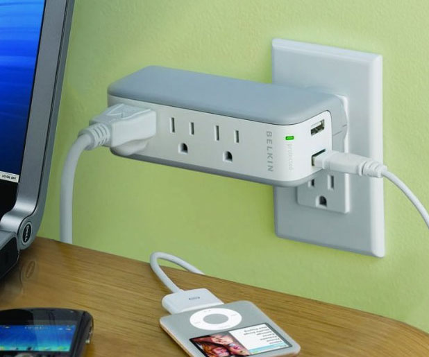 USB Recharger + Surge Protector