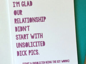 Unsolicited Dick Pics Card | Million Dollar Gift Ideas