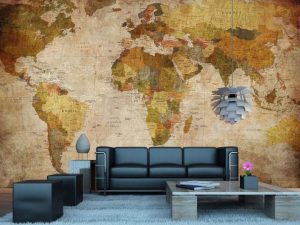 Vintage World Map Wall Mural | Million Dollar Gift Ideas