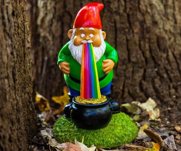 Vomiting Rainbow Garden Gnome 1