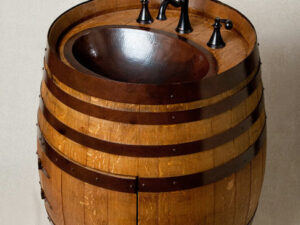 Wine Barrel Vanity Sink 1