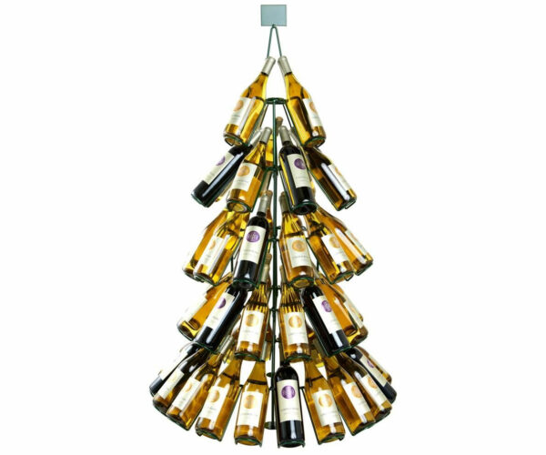 Wine Bottle Christmas Tree Rack