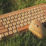 Wireless Wooden Keyboard & Mouse