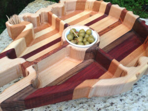 Wood Carved Millennium Falcon Platter | Million Dollar Gift Ideas