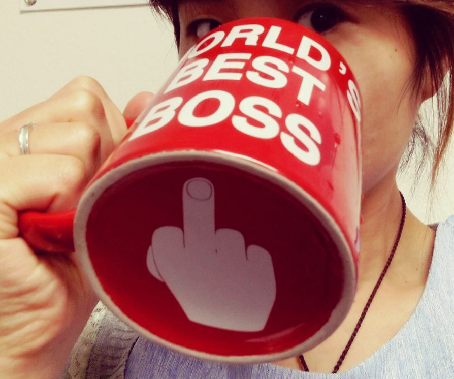 World’s Best Boss Middle Finger Mug