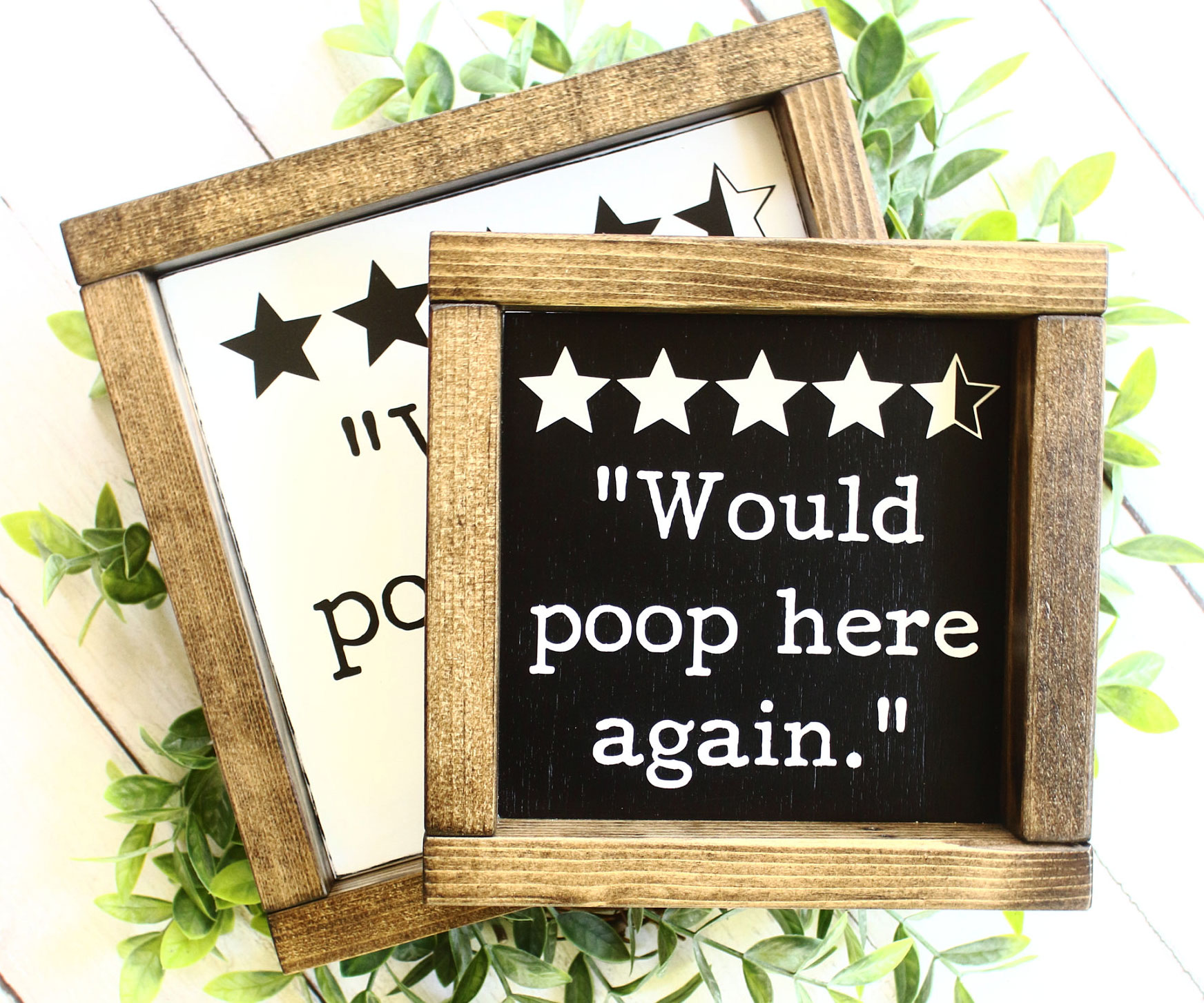 Yelp Rating Bathroom Sign