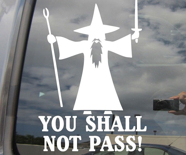 You Shall Not Pass Car Sticker